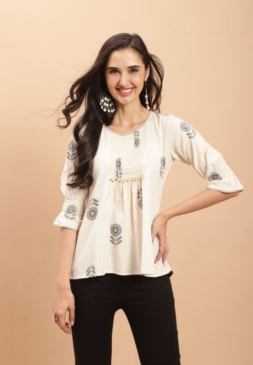 Nayra 709 Summer Special Cotton Printed Short Tops Collection