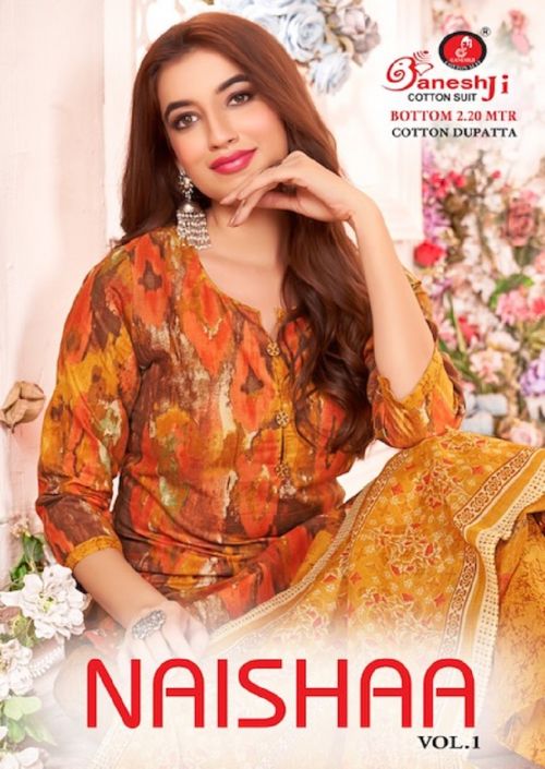 Ganeshji Naishaa Vol 1 Heavy Cotton Dress Material Wholesale
