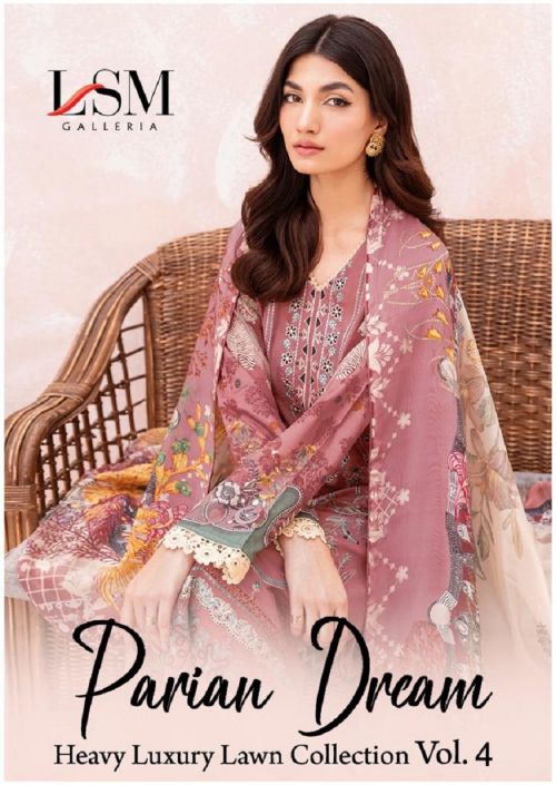 Lsm Parian Dream Vol 4 Pakistani Lawn Cotton Dress Material