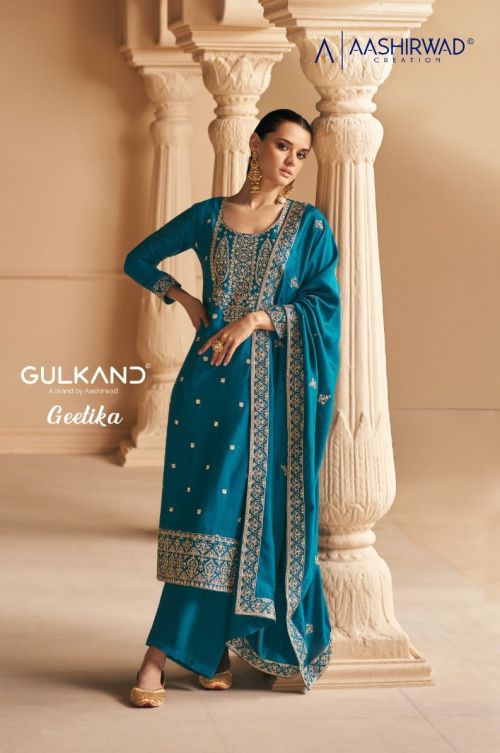 Aashirwad Gulkand Geetika Premium Designer Salwar Suits