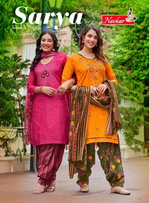 Navkar Sarya Vol 2 Regular Wear Cotton Kurti Pant With Dupatta