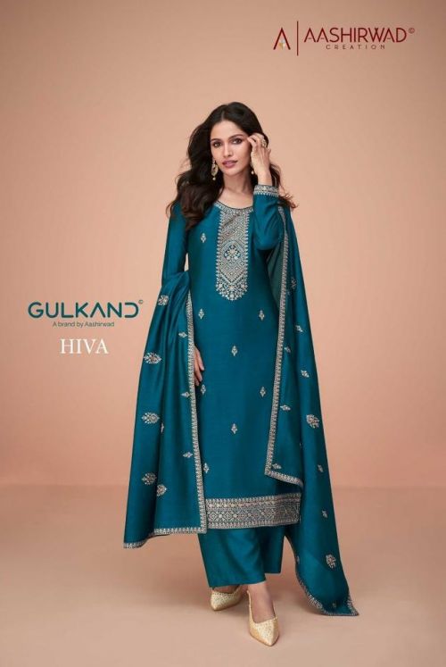 Aashirwad Gulkand Hiva Premium Designer Silk Salwar Suits Collection