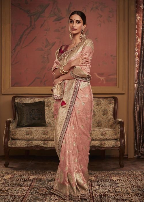 Kimora Sindhuri Maharani Embroidery Silk Saree Collection