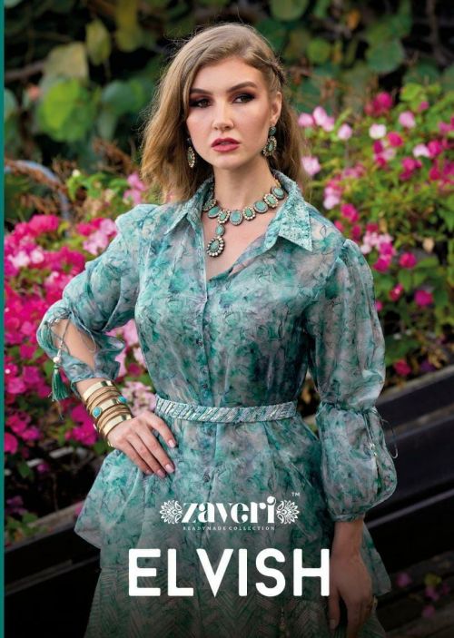 Zaveri Elvish Designer Wear Fancy Top With Skirt Collection