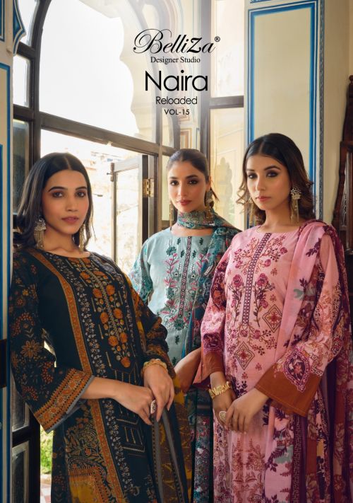 Belliza Naira Vol 15 Printed Cotton Dress Material Collection