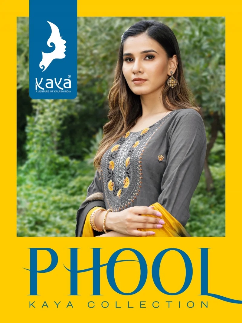 Kaya Phool Rayon Casual Wear Kurti Pant With Dupatta collection