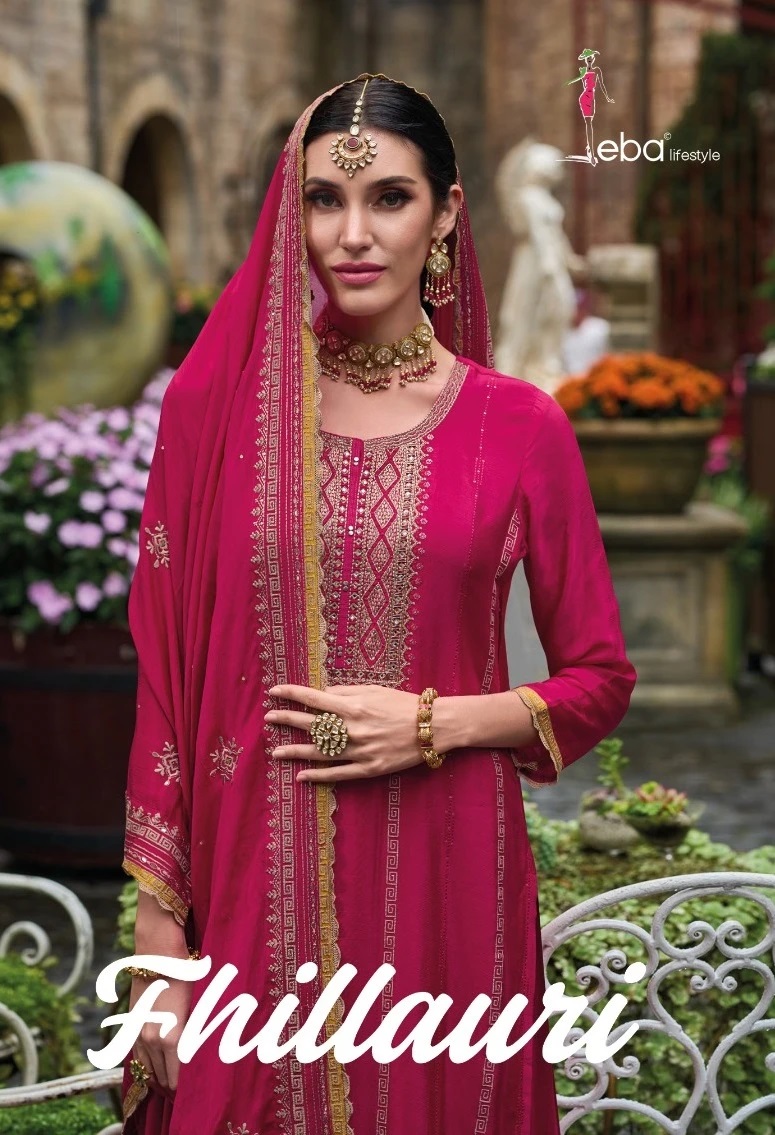 Eba Fhillauri Chinon Embroidery Designer Salwar Suits Collection