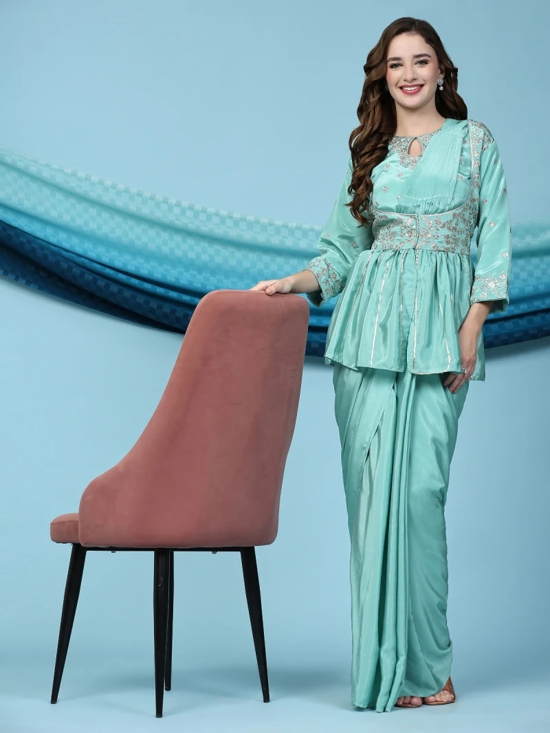 Amoha Trendz 268 Silk Ready To Wear Saree Collection