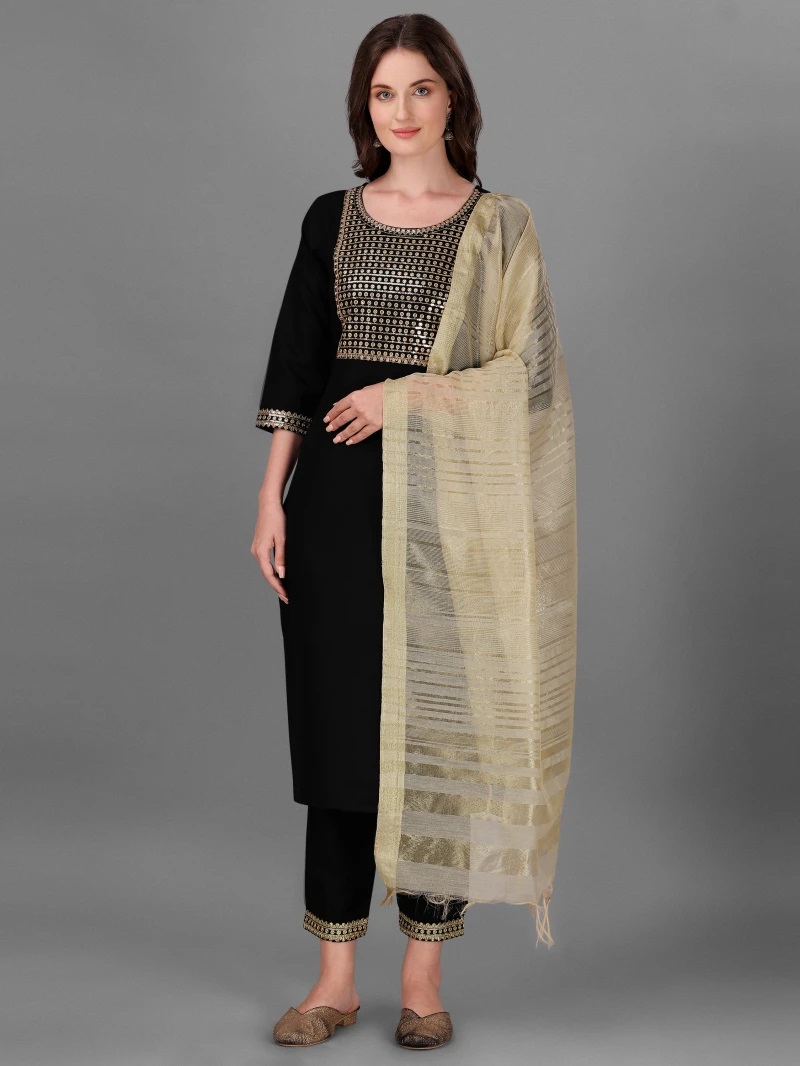 Dhruvi 82 Ethnic Wear Kurti Pant With Dupatta Collection