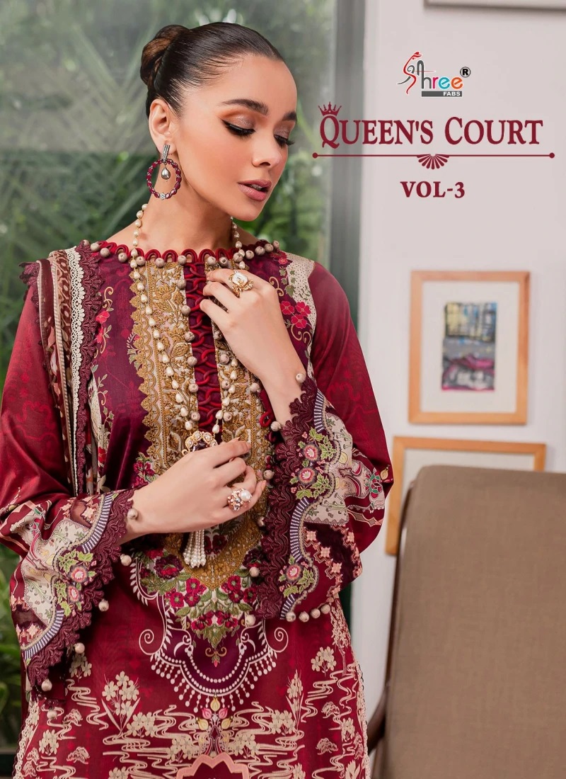 Shree Queens Court Vol 3 Cotton Dupatta Pakistani Salwar Kameez