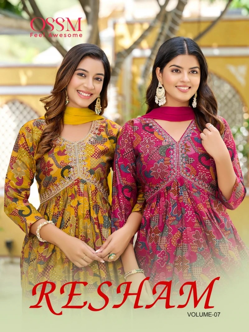 Ossm Resham Vol 7 Alia Cut Premium Wear Ready Made Collection