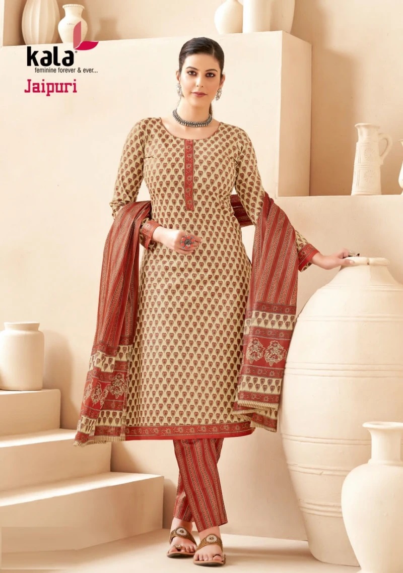 Women's jaipuri straight cotton suit set - Pomcha Jaipur | Neck designs for  suits, Salwar suit neck designs, Kurti back neck designs