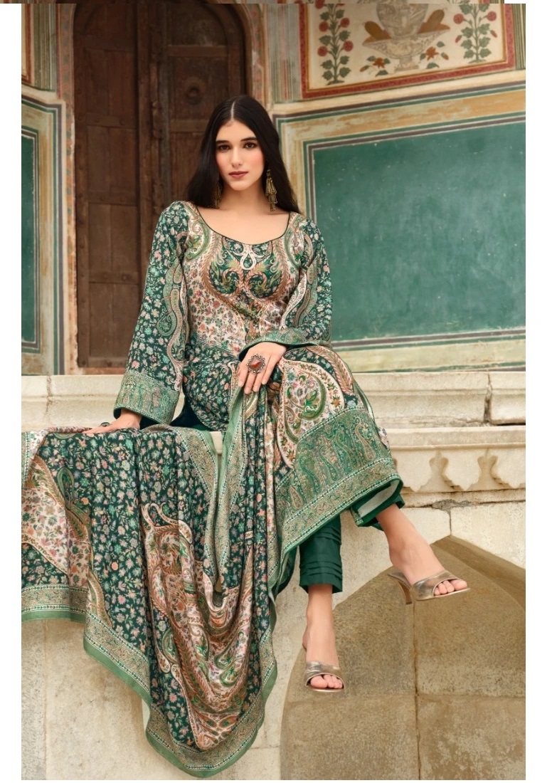 Fida Aakarsh Kashmiri Wool Pashmina Dress Material Collection