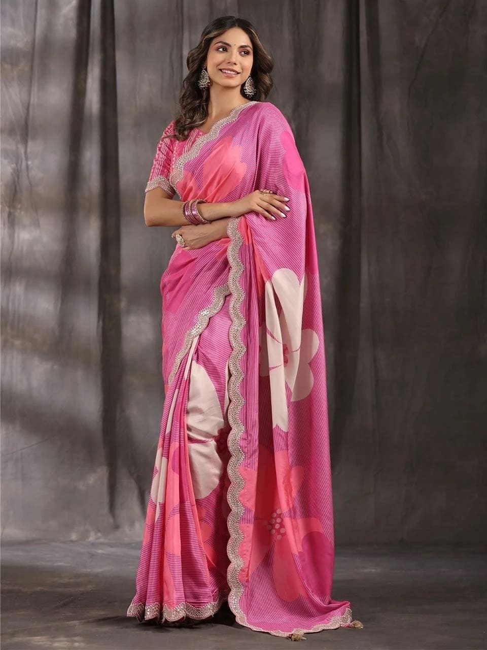 3072 Beautiful Fancy Floral Printed Saree Collection