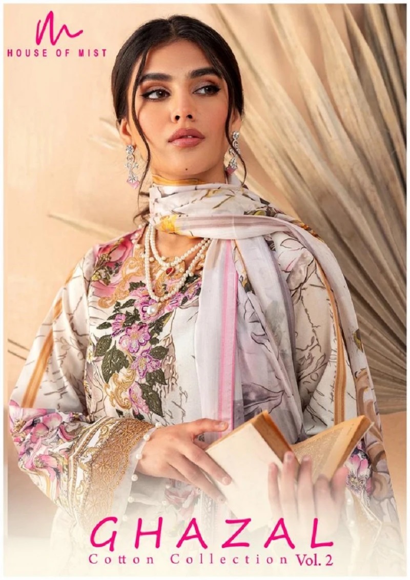 House Of Mist Ghazal Vol 2 New Printed Karachi Cotton Dress Material