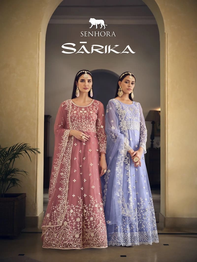 Senhora Sarika Heavy Embroidery Designer Gown Collection
