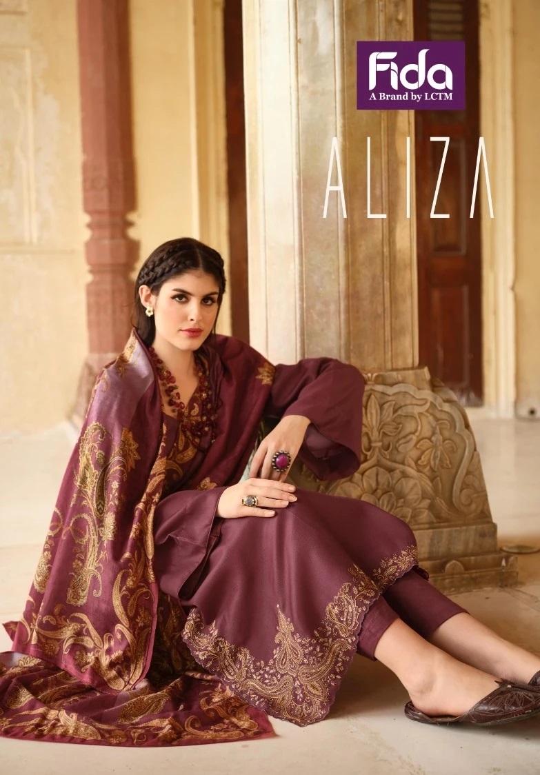 Aliza Fida Wool Embroidery Designer Salwar Suit Collection