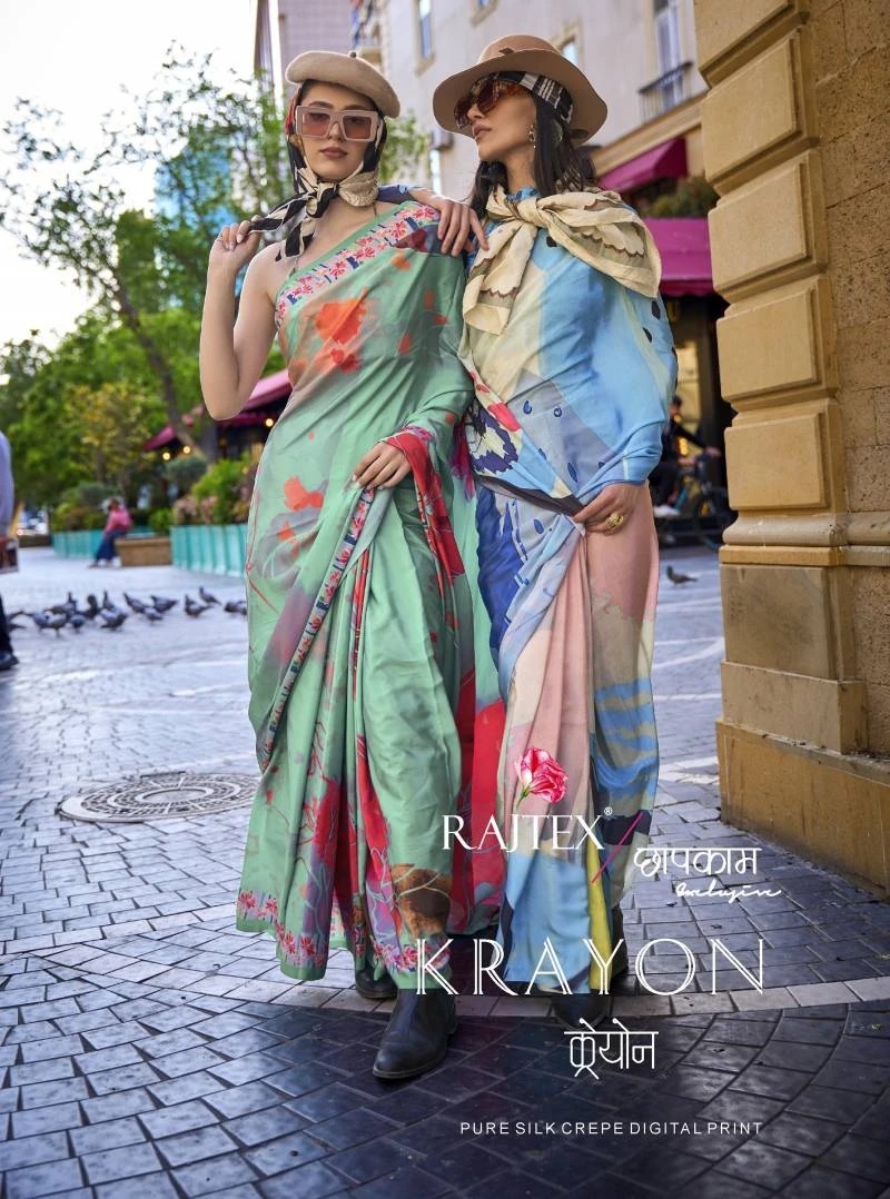 Krayon Rajtex Designer Printed Silk Saree Collection