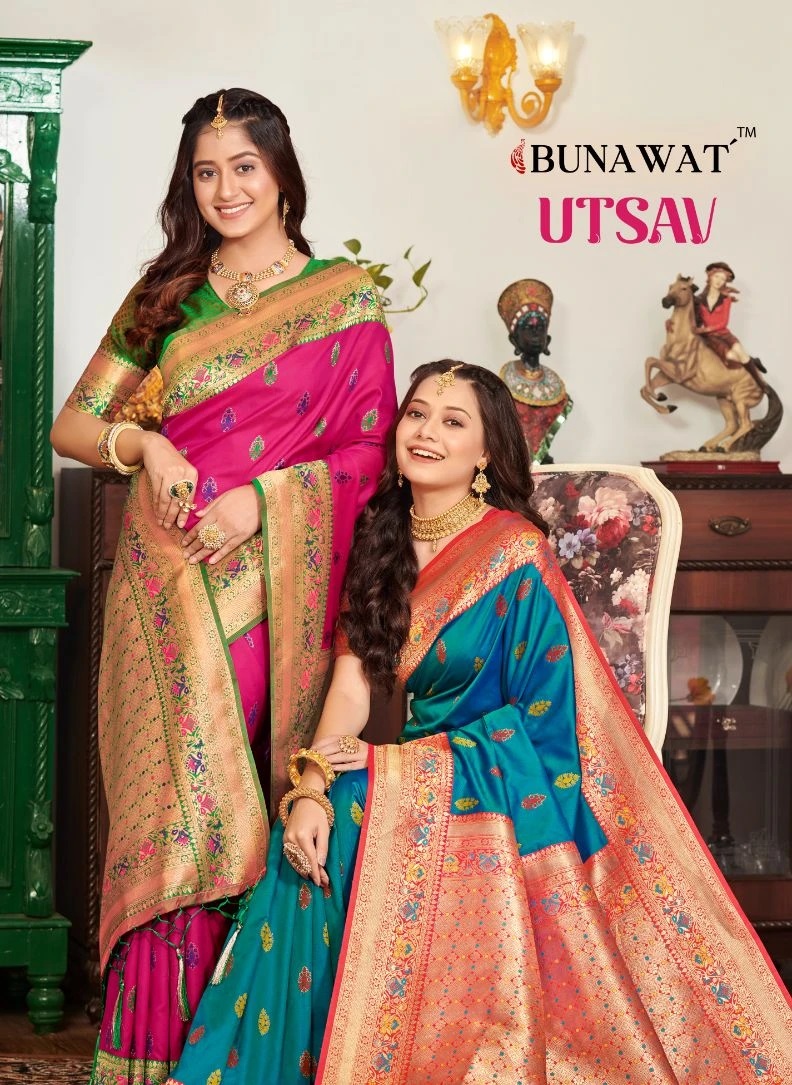 Bunawat Utsav New Collection Banarasi Silk Saree Wholesale
