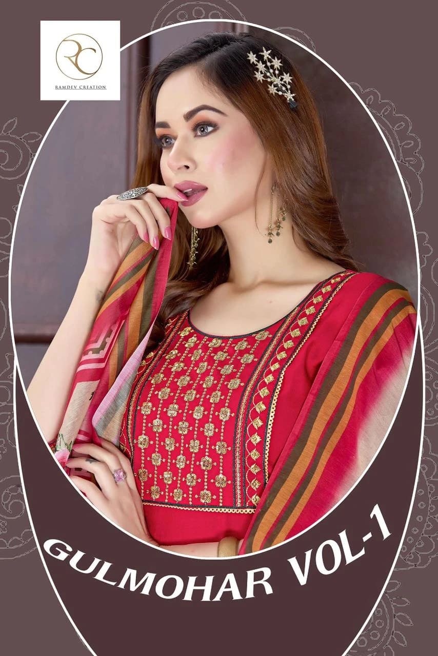 Rc Gulmohar Vol 1 Embroidery Ready Made Dress Collection