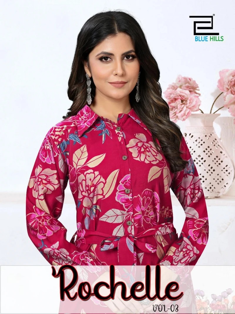 Blue Hills Rochelle Vol 3 Printed Long Kurti Collection