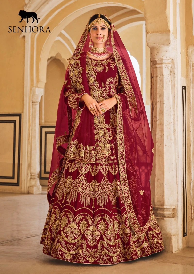 Senhora Vedanshi Velvet Designer Bridal Lehenga Choli Collection