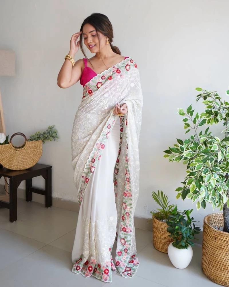 Athiya 1 Fancy Embroidery Saree Collection