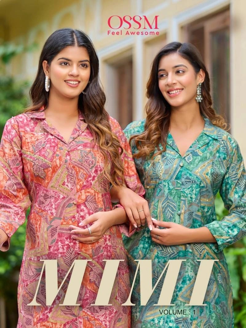 Ossm Mimi Vol 1 Stylish Kurti With Pant Co Ord Set Collection
