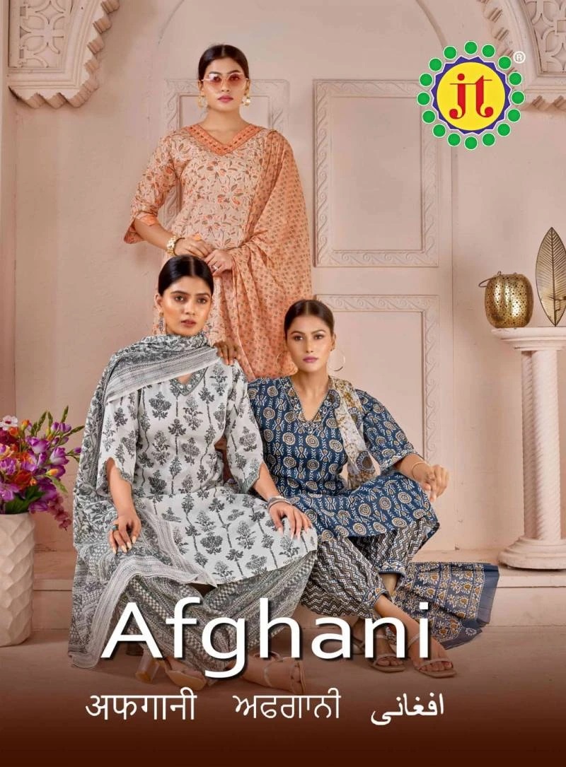 Jt Afghani Printed Soft Cotton Ready Made Dress Collection