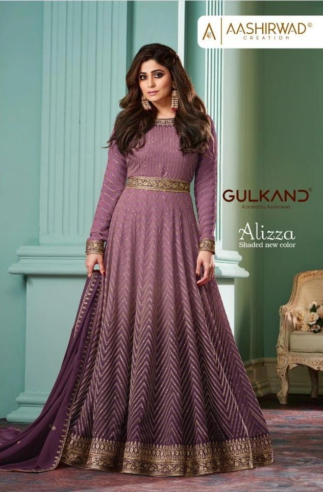 Aashirwad Alizza Shaded Bollywood Designer Gown Collection