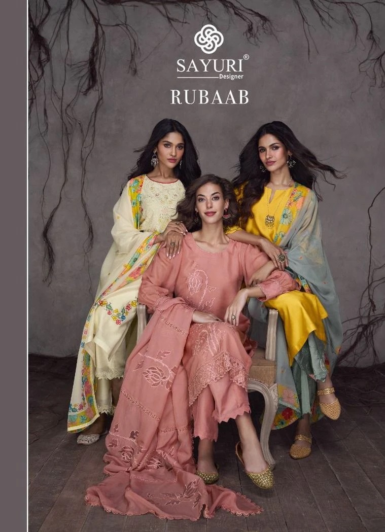 Sayuri Rubaab Silk Latest New Designer Kurti Pant With Dupatta Set