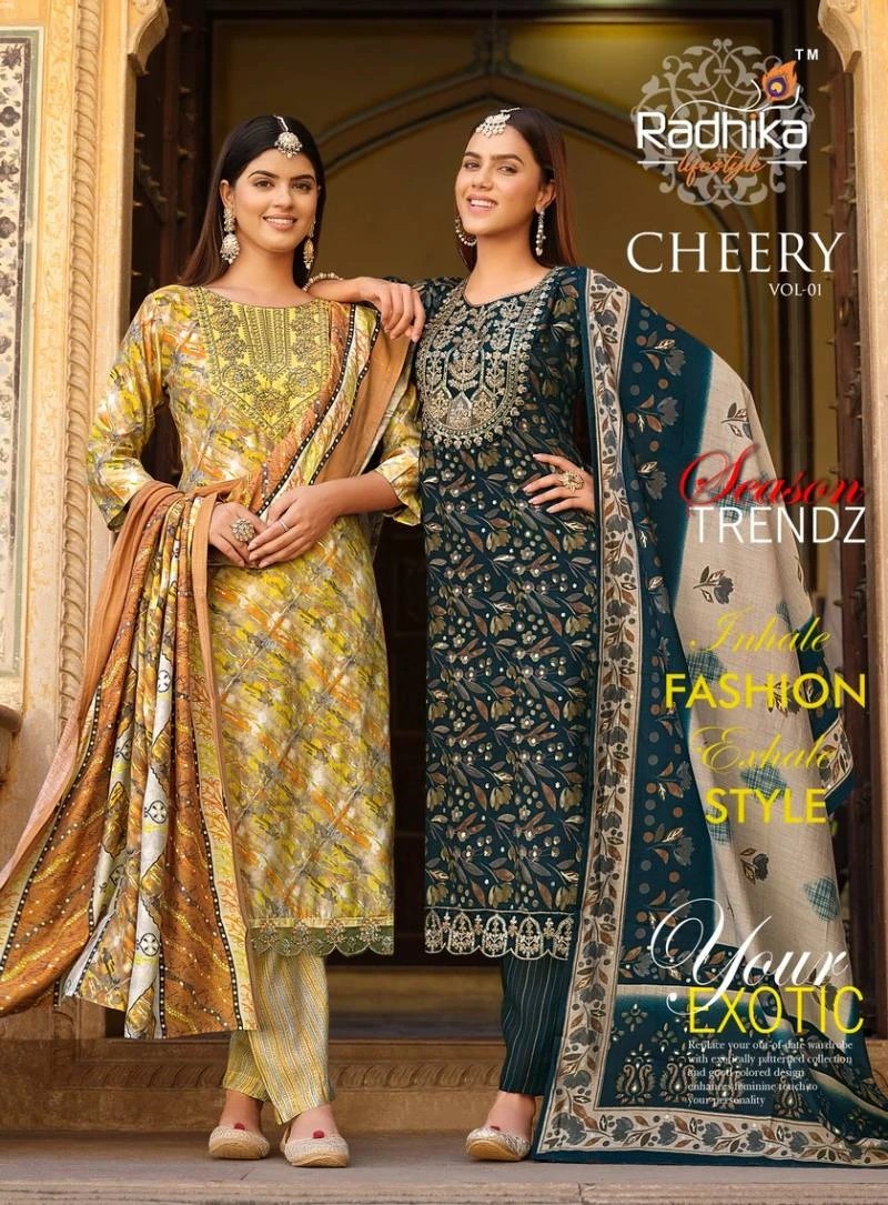 Radhika Cherry Vol 1 Designer Kurti Pant With Dupatta Collection
