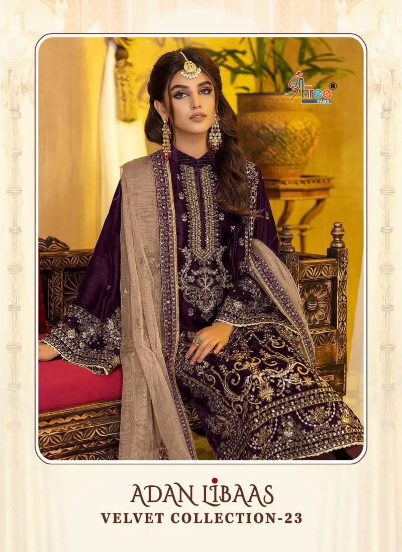 Shree Adan Libaas Velvet Vol 23 Designer Pakistani Salwar Suit
