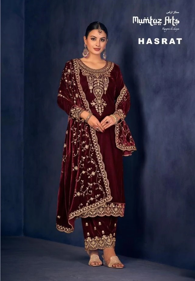 Mumtaz Hasrat Velvet Designer Salwar Suit Collection