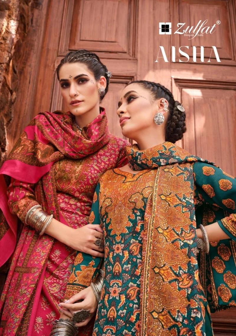 Zulfat Aisha Pashmina Designer Dress Material