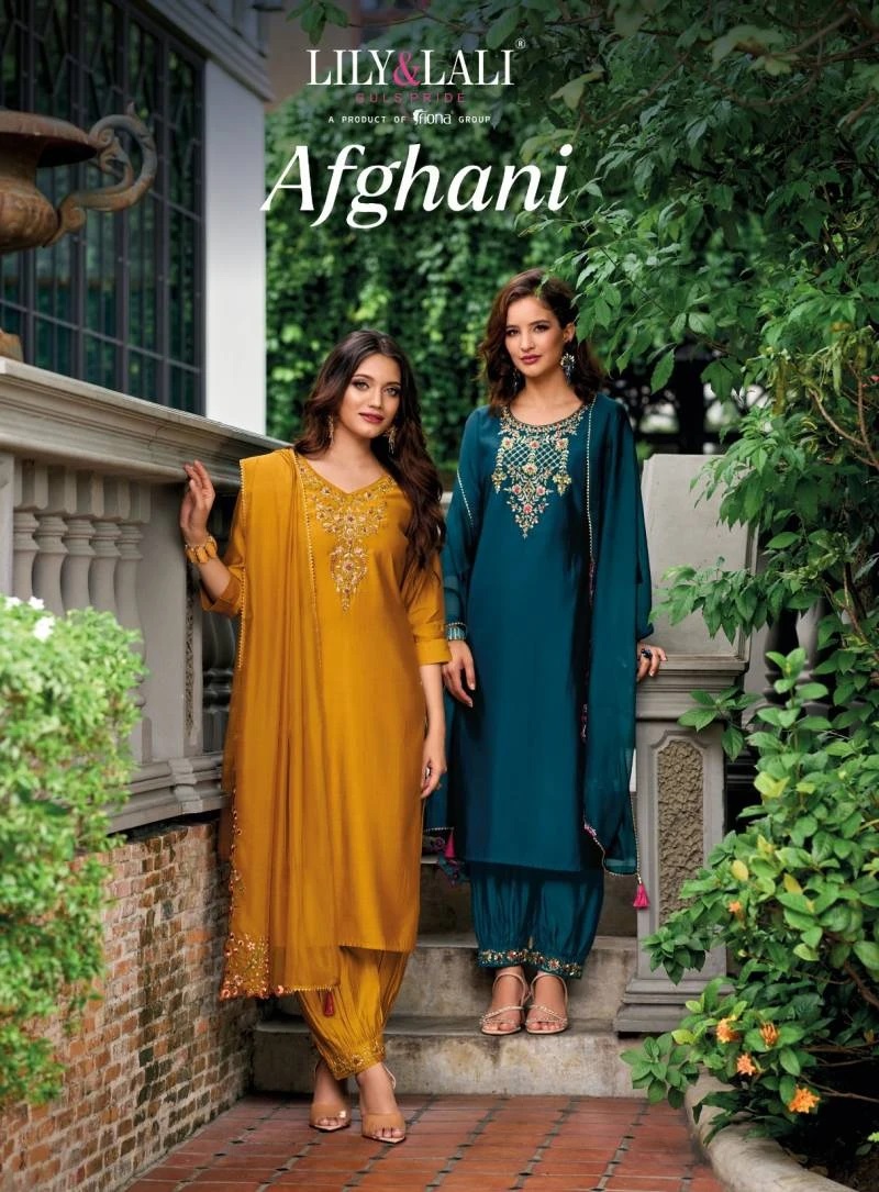 Lilay And Lali Afghani Designer Kurti Pant With Dupatta Collection
