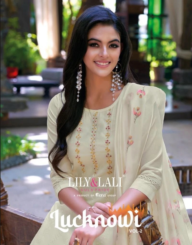 Lily And Lali Lacknowi 2 Designer Kurti Pant With Dupatta Collection