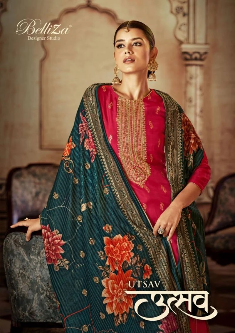 Belliza Utsav Viscose Embroidery Designer Dress Material