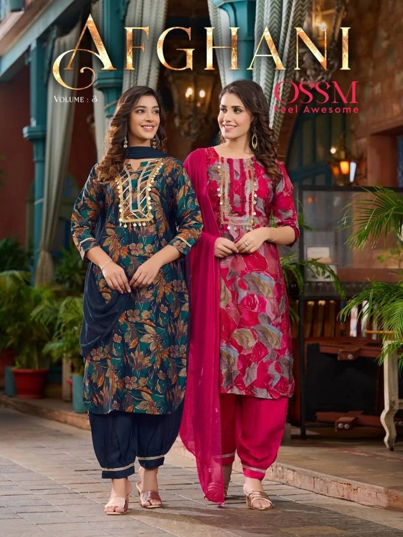 Ossm Afghani Vol 3 Printed Designer Ready Made Collection