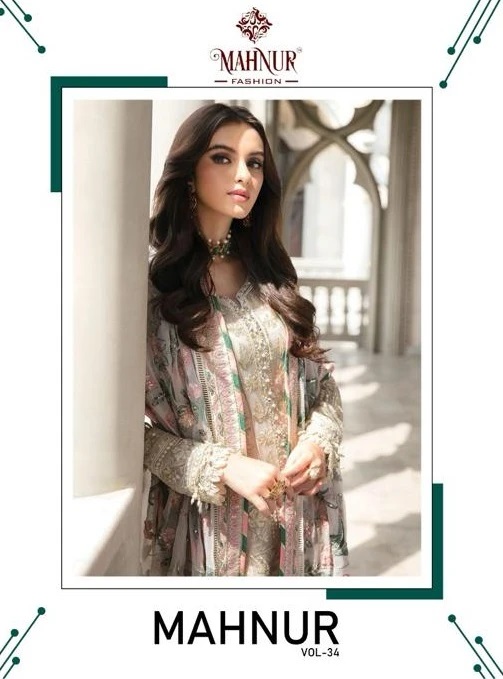 Mahnur Vol 34 Designer Pakistani Salwar Suit Wholesale Shop
