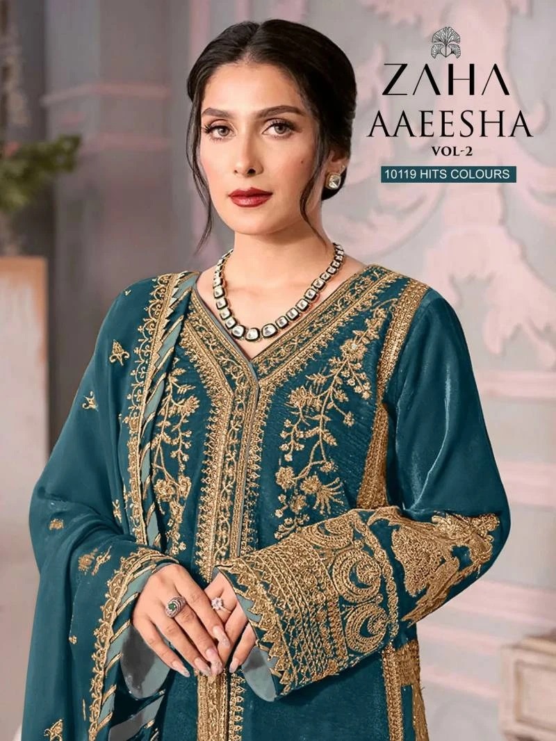 Zaha Aaeesha 10119 E To G Designer Pakistani Suit Wholesale Shop