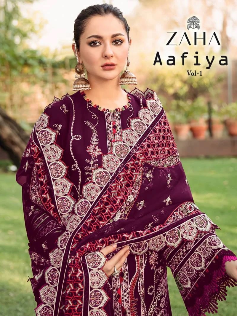 Zaha Aafiya Vol 10220 A Designer Pakistani Salwar Suit Collection