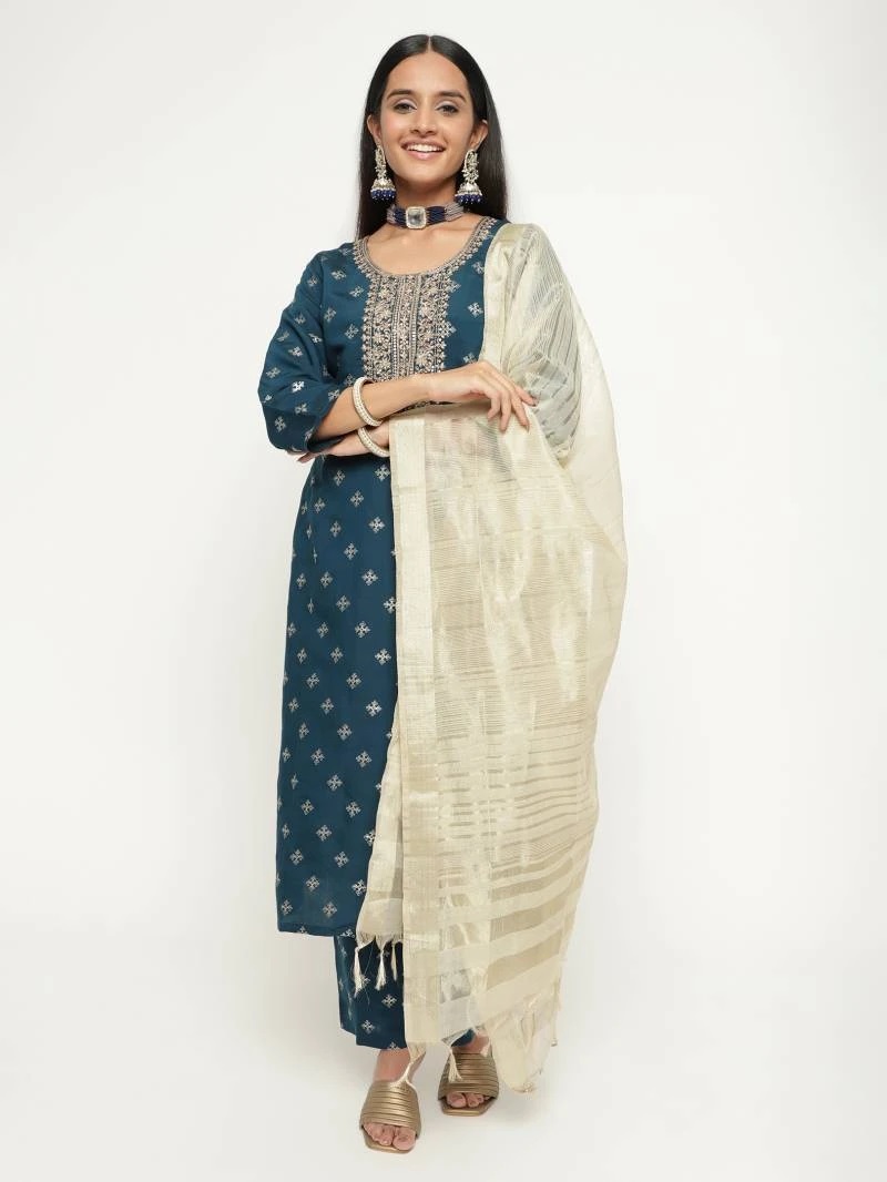 Dhruvi 95 Casual Wear Kurti Pant With Dupatta Collection