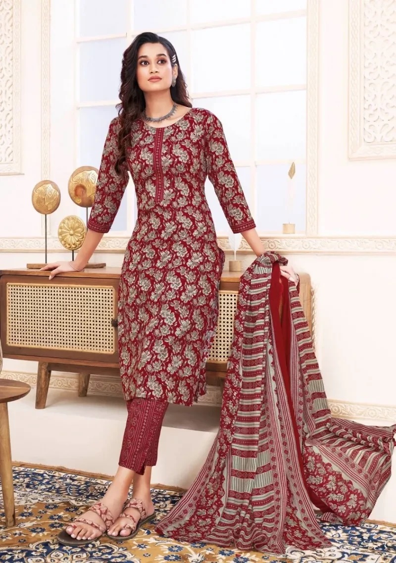 Suryajyoti Poshak Vol 2 Cotton Full Stitched Dress Collection