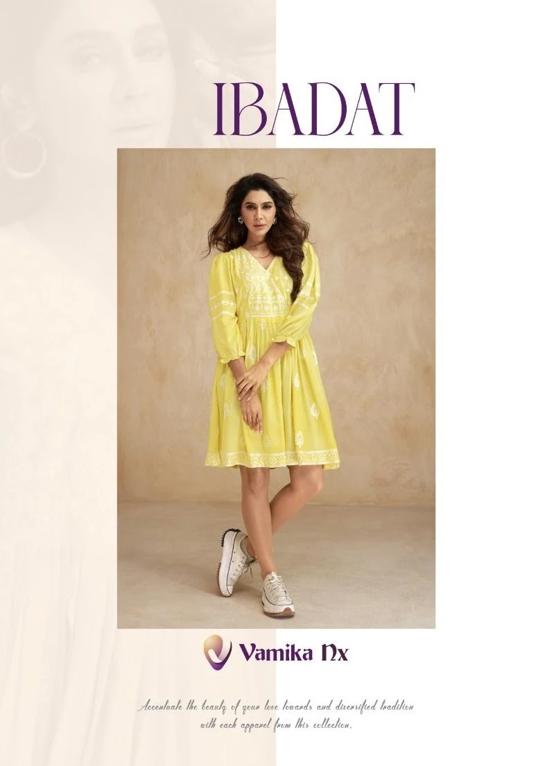 Vamika Ibadat Rayon Party Wear Tunic Tops Collection