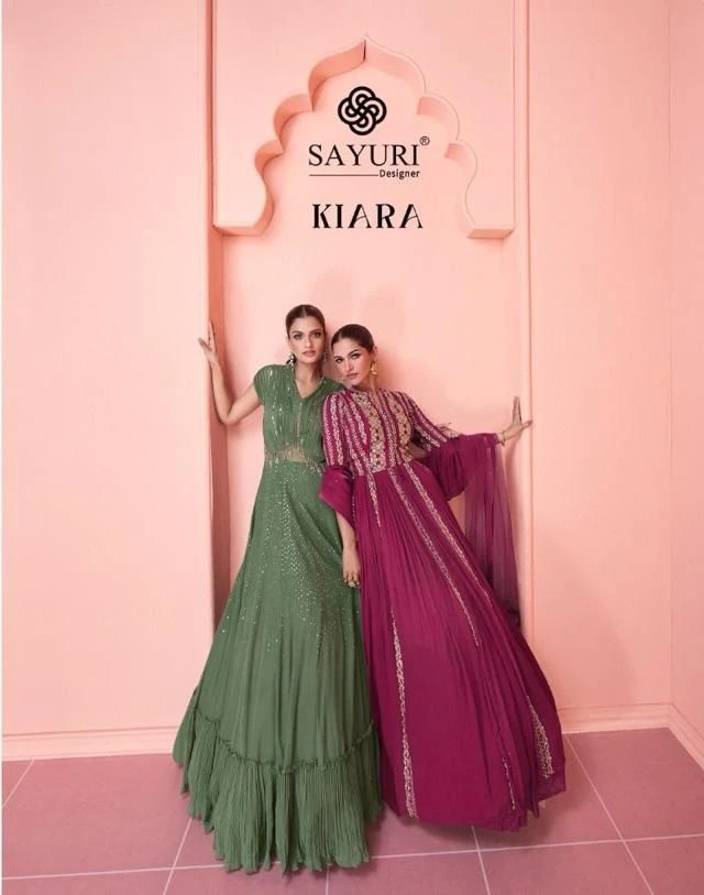 Sayuri Kiara Silk Embroidery Designer Gown Collection