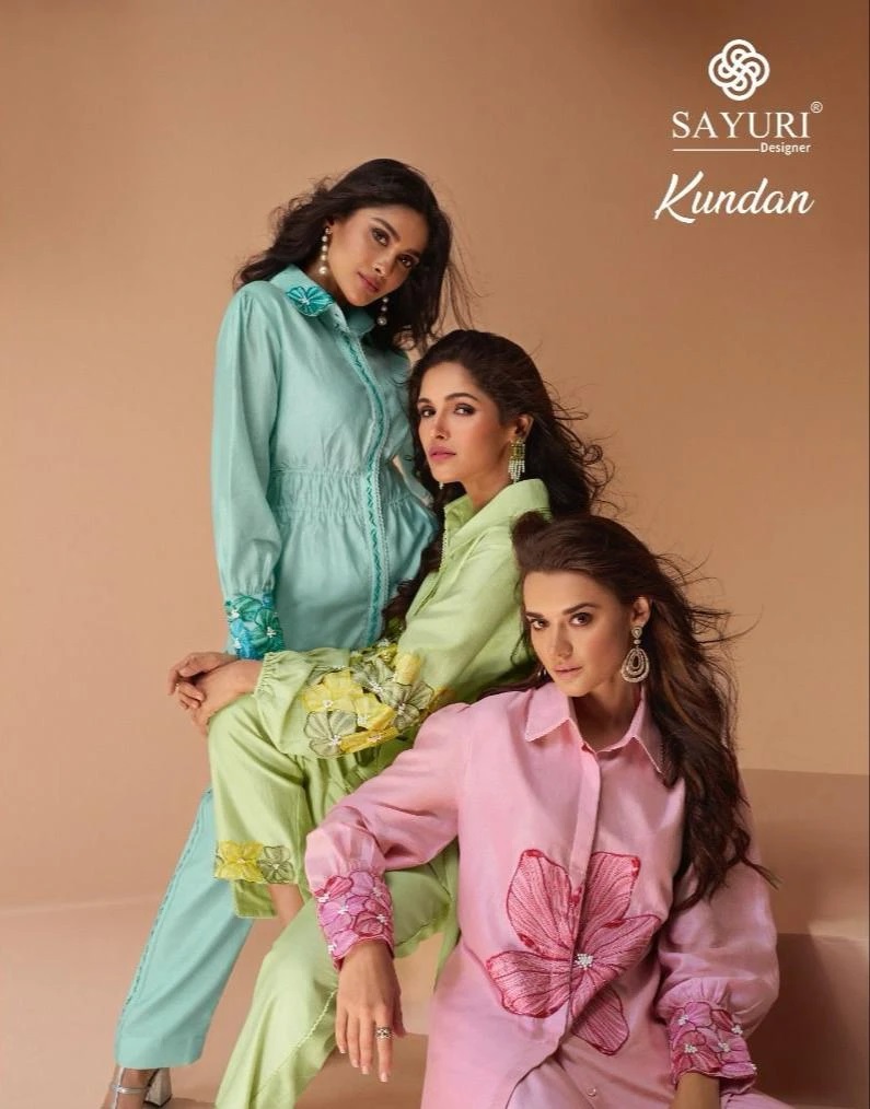 Sayuri Kundan Silk Fancy Western Wear Co Ord Set Collection