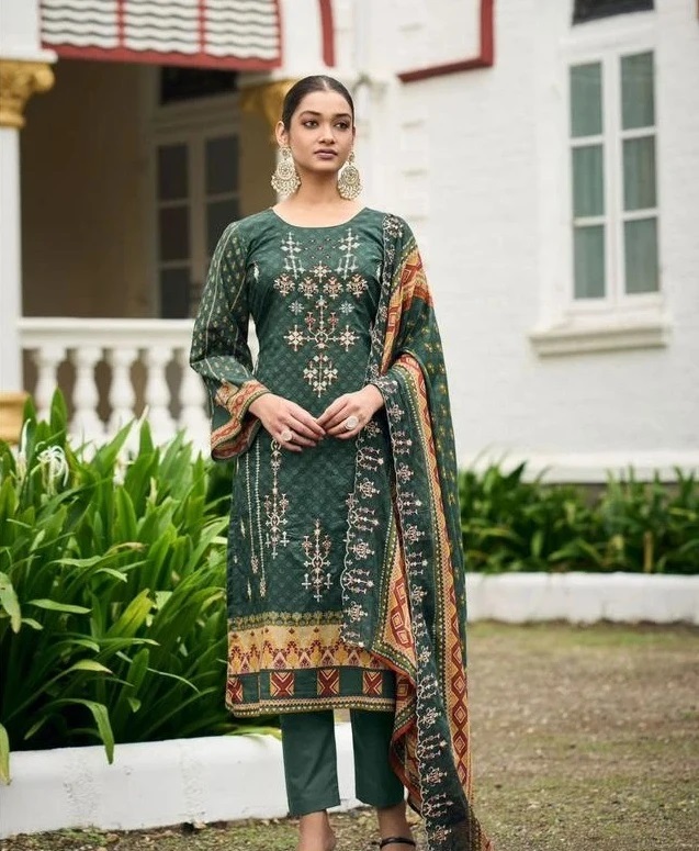 Jihan Bin Saeed Vol 5 Lawn Cotton Designer Pakistani Dress Material Collection