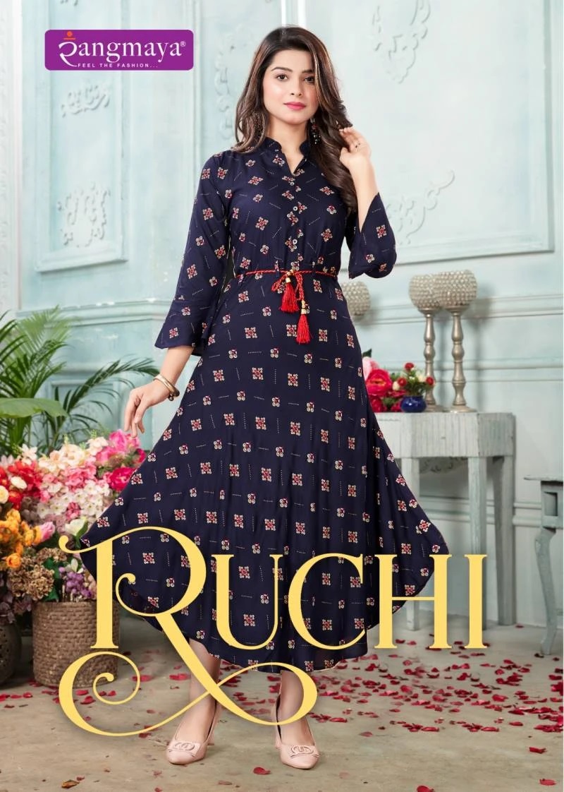 Rangmaya Ruchi Fancy Party Wear Long Kurti Collection