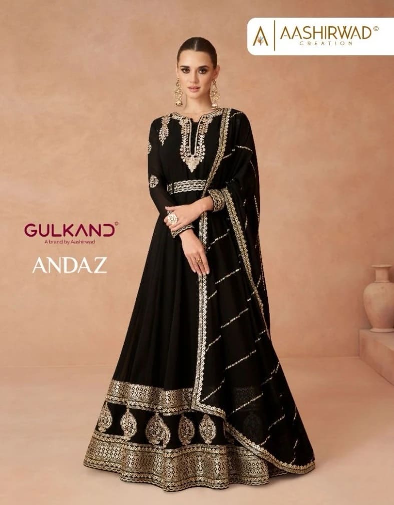 Gulkand Andaz By Aashirwad Georgette Designer Gown Collection